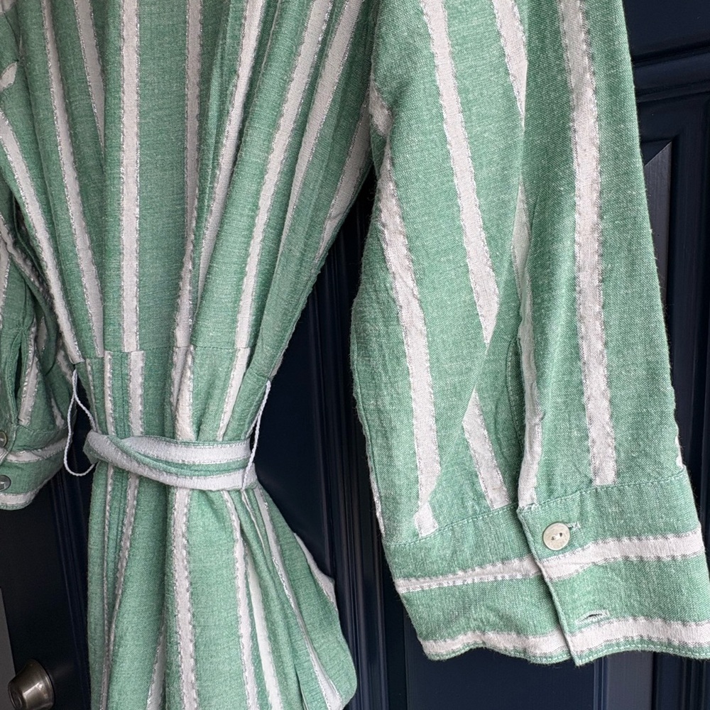 Boston Proper Mint and White Striped Dress - Picture 6 of 8